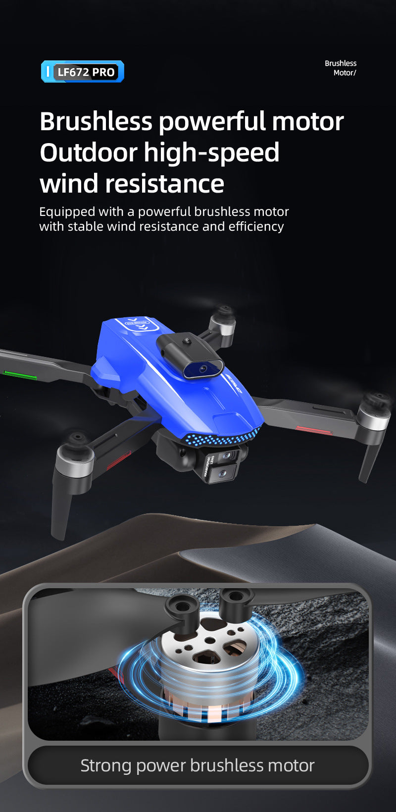 Cross-Border LF672Drone with Screen Control Remote Control Aircraft Optical Flow Positioning Brushless Motor Quadcopter Drone