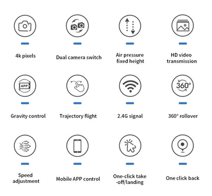 E99pro Foldable Drone HD Dual Camera Aerial Photography Altitude Hold Quadcopter E88PRO Remote control aircraft K3