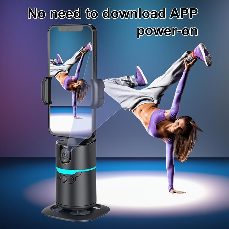 360-Degree Rotatable Smart Selfie Stick, Selfie Stick with Wireless Remote Control, Phone Stabilizer with RGB Light for Video Recording, Phone Accessories