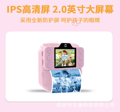 Cross-Border Children's Camera Dual-Shot Bluetooth Multi-Color Printing Camera Girl's Birthday Gift Mobile Printing Polaroid