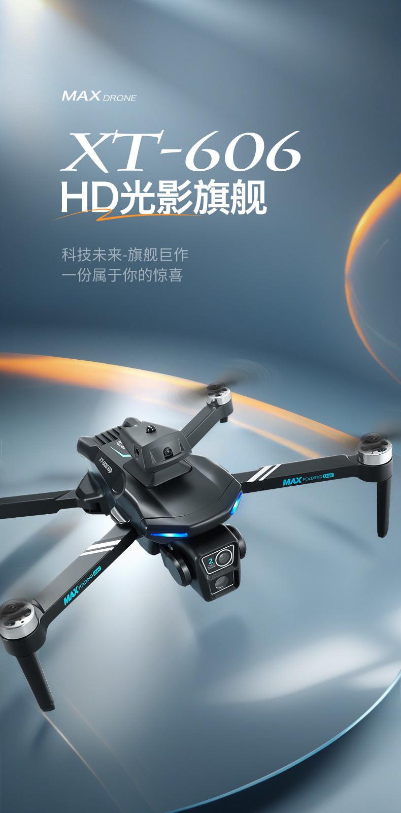 Cross-Border XT606Drone Aerial Photography HD Long Endurance Optical Flow Obstacle Avoidance Dual Lens Remote Control Aircraft Toy drone