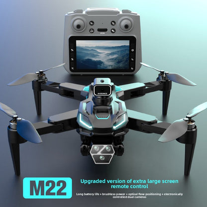 Large Foldable M22 Drone 720P Brushless with Large Screen Remote Control, Ultra-Long Battery Life Quadcopter Toy Aircraft