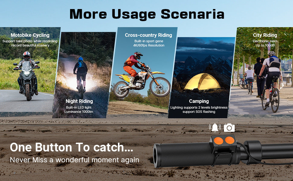 Cross-Border Hot New4K Sports Camera C3Pro Cycling Camera Outdoor Bicycle Cycling Recorder