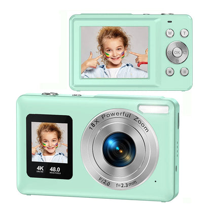 Cross-Border4K Hd4800W Digital Camera Student Party Girl Gift Portable Dual Screen Camera Children's Camera