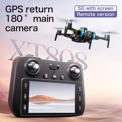 Cross-Border XT808Drone remote control with screen brushless motor HD aerial photography GPS Intelligent Positioning Remote Control Drone