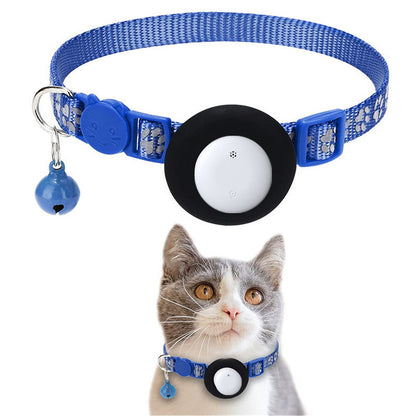 Pet Cat Tracking Collar Only iOS Compatible Apple Find My Locator Footprint Reflective Collar