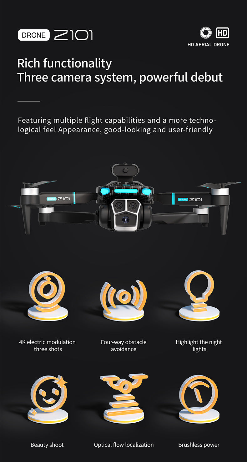 Cross-Border Z101Drone Long Endurance Obstacle Avoidance Aerial Photography Quadcopter Brushless Motor Remote Control Aircraft Drone