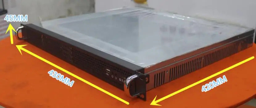 1U420 Chassis IPC Chassis 1U rackmount case depth 420mm For Micro MINI ITX  17 * 17CM motherboard server firewall computer