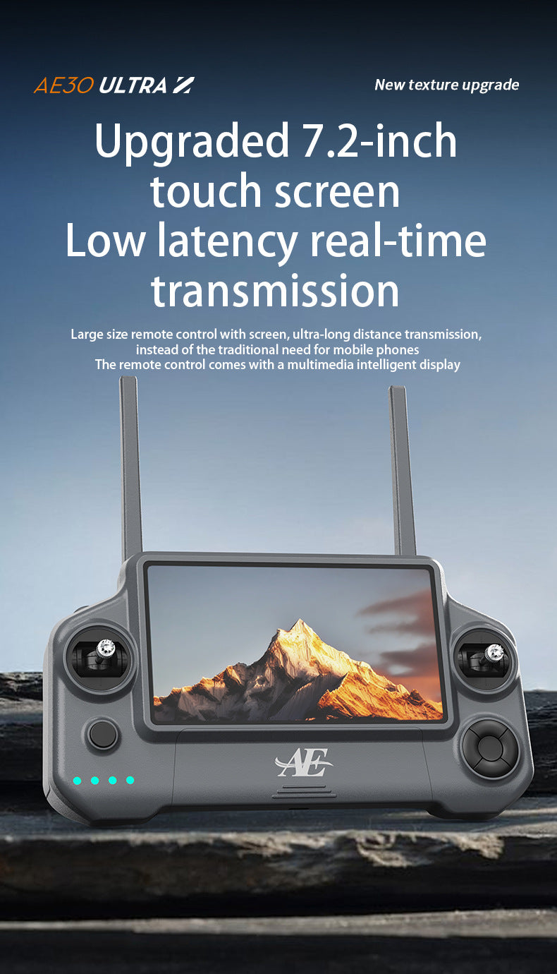 Cross-Border AE30Screen-controlled Three-axis Gimbal Drone HD Aerial Photography Digital Image Transmission GPS Positioning Flight Device Drone