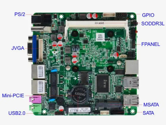 J1900 N2805 NANO Motherboard SBC IPC Mainboard industrial with Celeron Quad Core DC-12V Optional 2xGbE LAN  VGA 1-COM