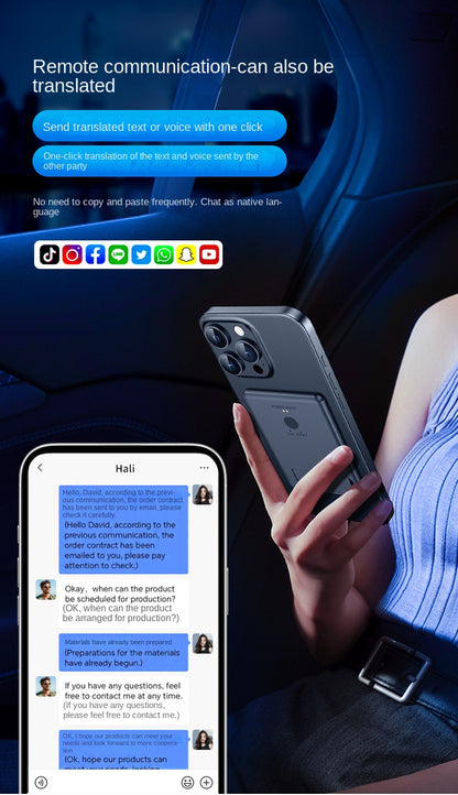 Black Technology Ai Large Model T1 Translator Ultra-thin Card Magnetic One-click Translation Global Video Inter-Translation