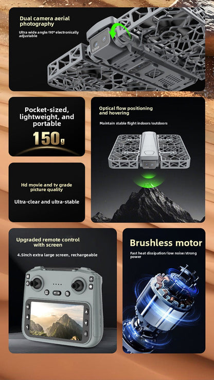 ADSYNCTEK S161 drone with screen control, 720P high-definition aerial photography, 7.4V fully enclosed mini aircraft