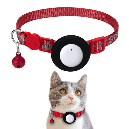 Pet Cat Tracking Collar Only iOS Compatible Apple Find My Locator Footprint Reflective Collar
