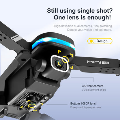 Cross-Border KY910Mini Folding Drone4K High-definition dual-camera aerial photography quadcopter with altitude hold remote control aircraft