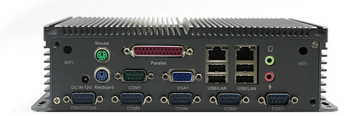 Embedded Computer IPC Fanless Mini Industrial BOX PC For Intel J1900 CPU 6*COM \ LPT \ 2* Giga LAN \ VGA \ 2G RAM \ Barebone 12V