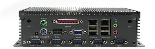 Embedded Computer IPC Fanless Mini Industrial BOX PC For Intel J1900 CPU 6*COM \ LPT \ 2* Giga LAN \ VGA \ 2G RAM \ Barebone 12V