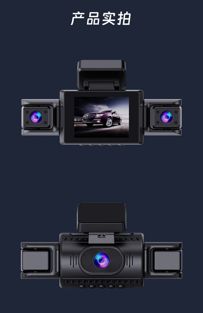 Cross-border Driving Recorder with Four Lenses1080P High Definition Night Vision Four-Channel Simultaneous Display Car Camera DVR Four-channel Recorder