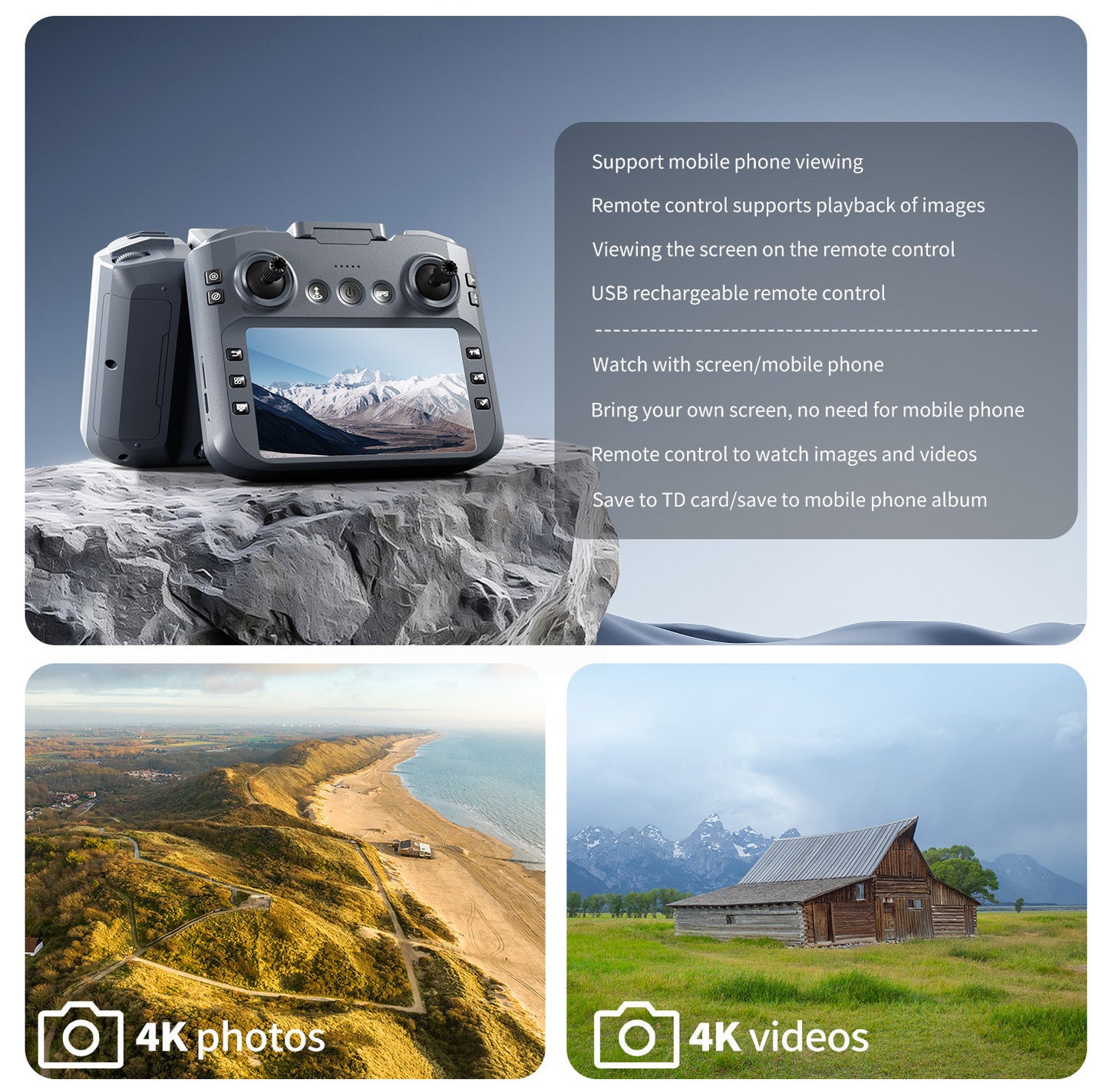 Cross-Border XT606Drone remote control with screen brushless motor HD aerial photography GPS Intelligent Positioning Remote Control Drone