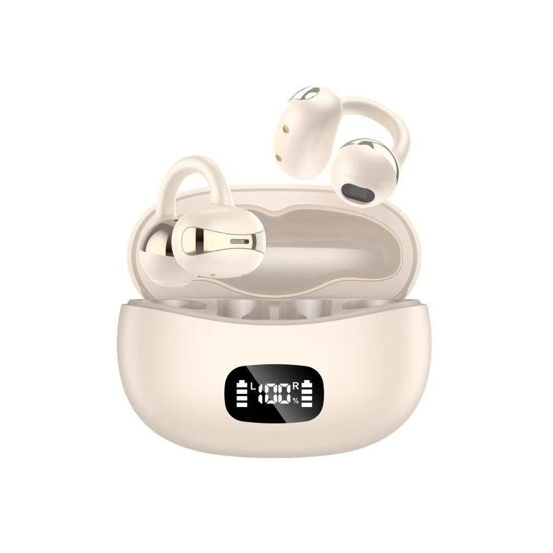 Earring Style OWS Smart Translation Bluetooth Earphones Open Ear Heavy Bass AI Call Wireless Cross-Border Custom Private Model