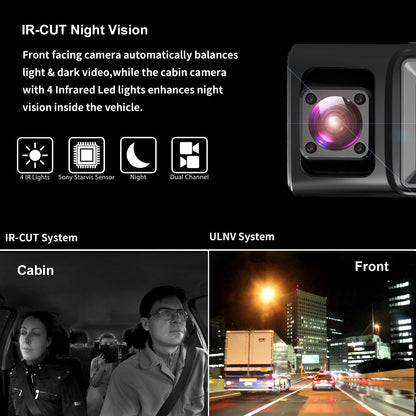 Cross-border Recorder HD Car Camera WiFi DVR Three-lens Dash Cam Factory Wholesale