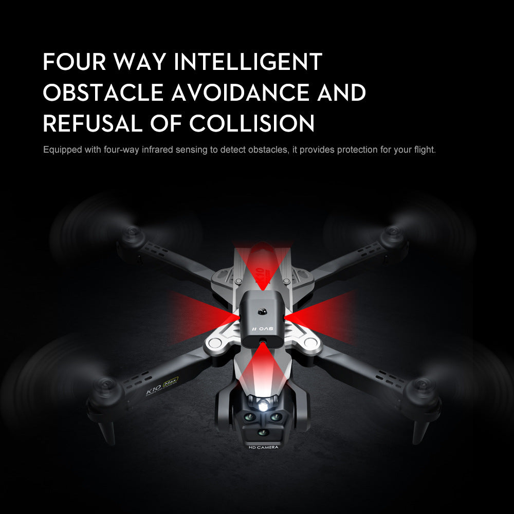Cross-Border New Products K10MAX High-definition Aerial Photography Drone Four-way Obstacle Avoidance Optical Flow Localization Folding Four-axis Remote Control Aircraft