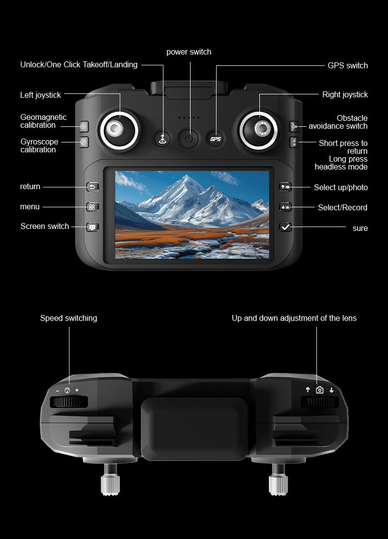 Cross-Border GT6Drone remote control with screen brushless motor HD aerial photography GPS Intelligent Positioning Remote Control Drone