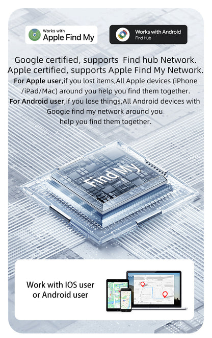 Compatible with Apple and Android Dual System Locator Findmy Google Android Pet Car Anti-Lost Device