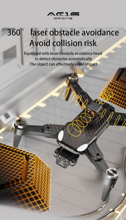Cross-Border AE16Drone Laser Obstacle Avoidance Drone GPS Satellite Positioning Four Lens Brushless Quadcopter