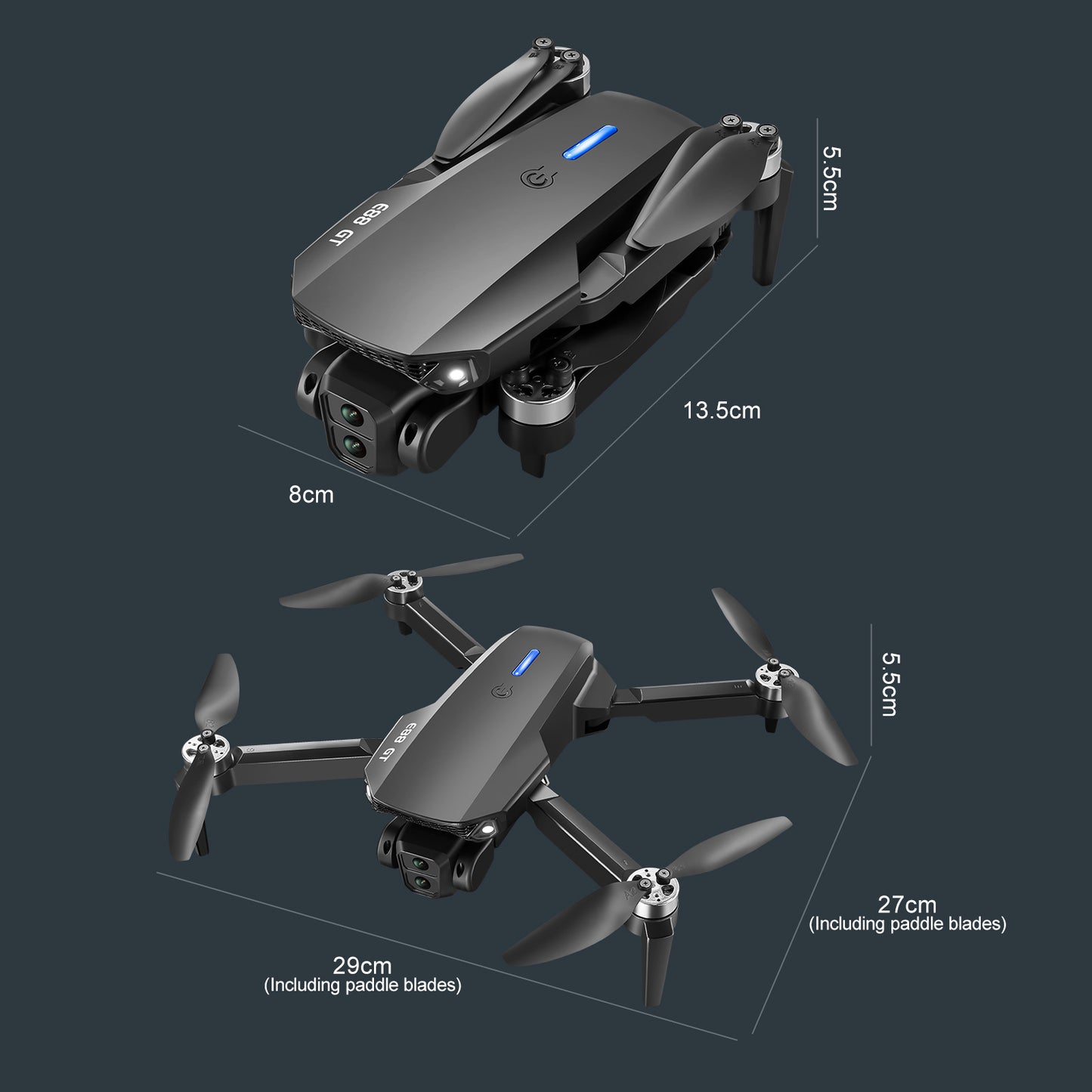 Cross-Border E88 GT Drone with Large Screen ESC Dual Camera HD Aerial Photography Optical Flow Long Battery Life Remote Control Aircraft Toy