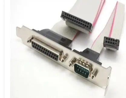 COM LPT Cable Splitter Adapter Extension Cable 26Pin to DB25 LPT 10Pin to DB9 Serial Parallel adapter cable  2.54 length 34-37CM