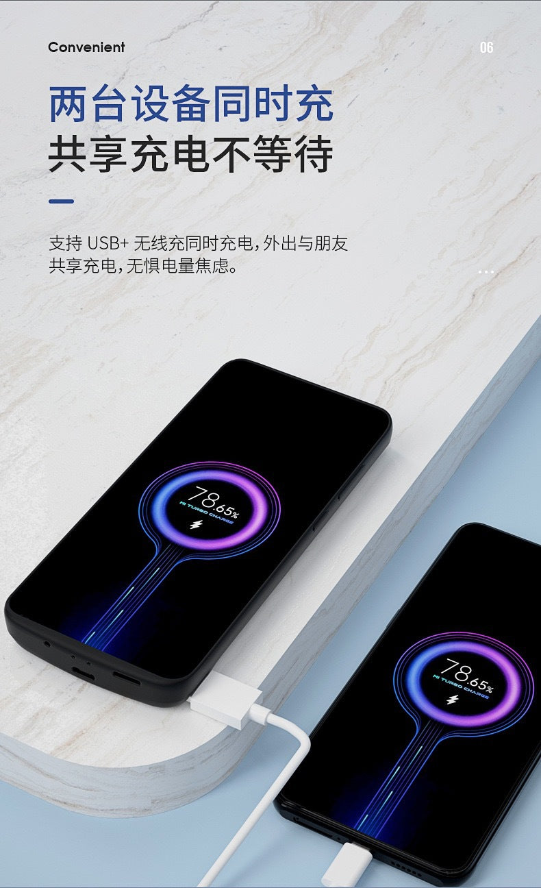 Applicable to Samsung S23/S24/S25ultra Back Clip Battery Power Bank plus Fully Soft Silicone Wireless Charger