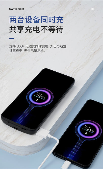 Applicable to Samsung S23/S24/S25ultra Back Clip Battery Power Bank plus Fully Soft Silicone Wireless Charger