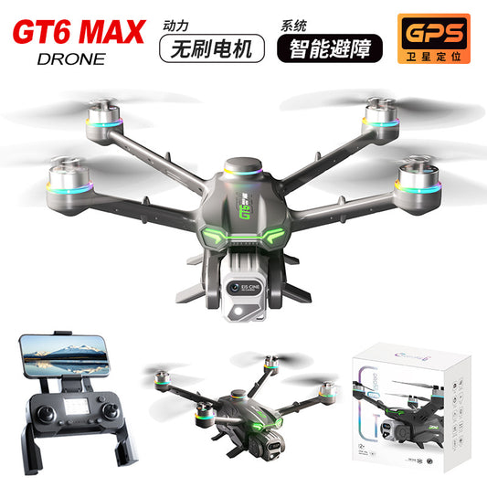 Cross-Border GT6Brushless Drone Intelligent Obstacle Avoidance Optical Flow GPS Return Remote Control Airplane5G Transmission Quadcopter