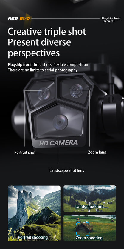 Cross-Border AE8EVO Drone Brushless Motor HD Professional Aerial Photography360Omni-directional Obstacle Avoidance Drone Drone