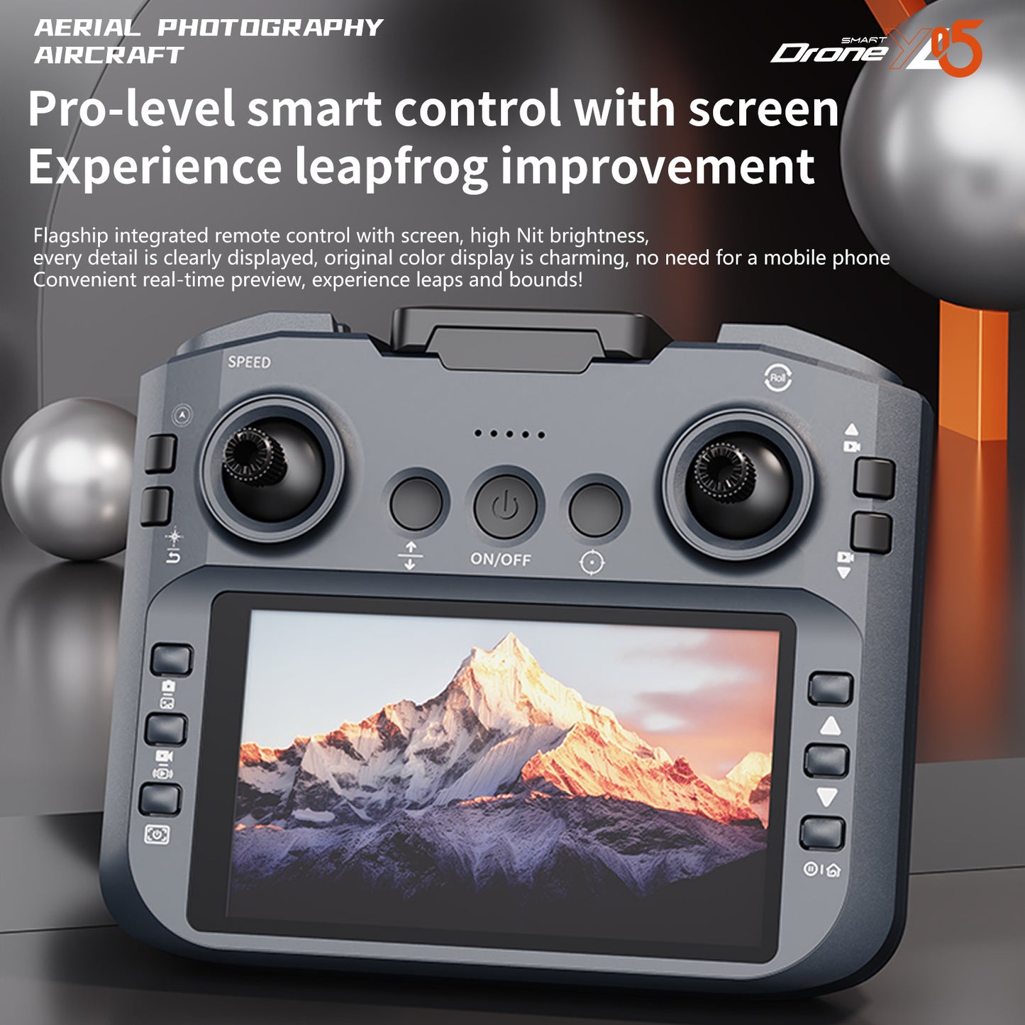 Cross-Border YL05Drone Flying Across Large Screen Without Phone Aerial Photography HD Optical Flow Brushless Toy Airplane