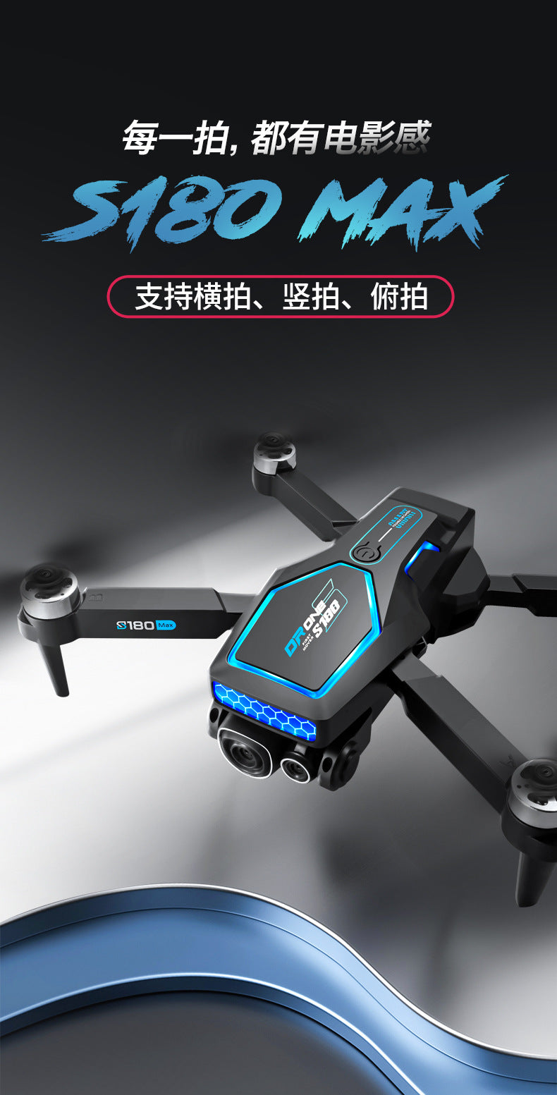 Cross-Border S180Drone Aerial Photography Electric Lens Obstacle Avoidance Brushless Motor Optical Flow Remote Control Aircraft Toy drone