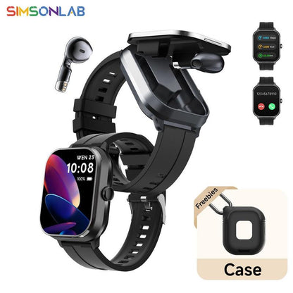 SIMSONLAB 2.01 Inch Smart Watch with Silicone Case, Fashionable Wearable Device for Men & Women, Support BT Calling and NFC Function, Multi-sport Modes Fitness Tracker