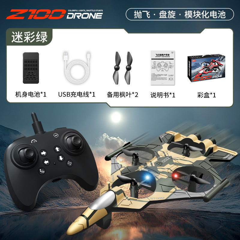 Cross-Border Z100Fighter Four-Channel Suspension Four-Axis Drone Altitude Hold Roll Stunt Gyro Light Aircraft Low Price