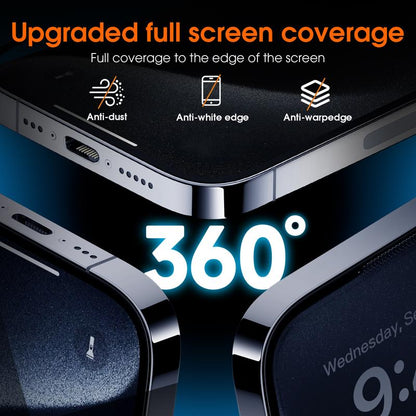 TIDEOK 2 Pack Screen Protector for iPhone 16/15/14/13-10s Fast Install, 9H Hardness, Auto Dust Removal, Bubble-Free, HD Clear, Anti-Spy & Anti-Fingerprint