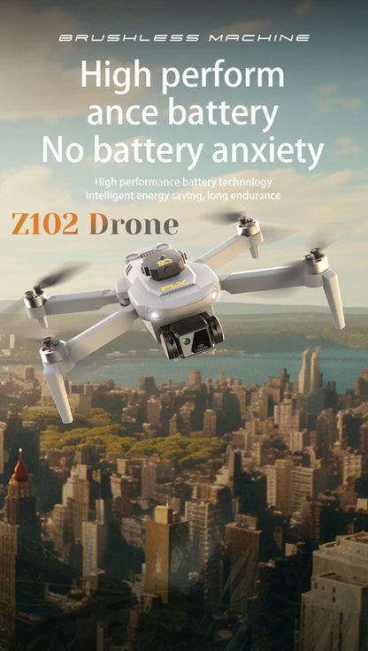 Cross-Border Z102Drone HD Aerial Photography Quadcopter Intelligent Obstacle Avoidance Brushless Motor Remote Control Aircraft Toy