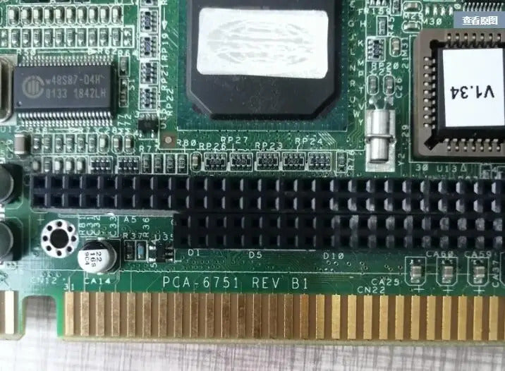 PCA-6751 REV.B1 Fanless Brand PCA6751 ISA Industrial PC Mainboard Half-Size CPU Card PICMG1.0  No-LAN With CPU RAM PC104 CF