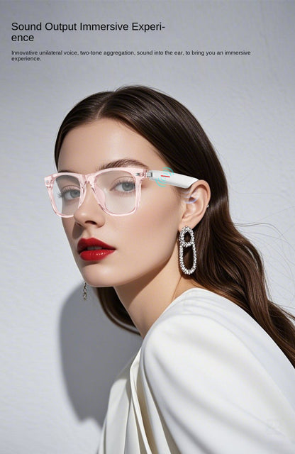 Black Technology Translation Smart Wireless Bluetooth Headset Myopia Glasses Anti-Blue Light Voice Call IOS Android Universal