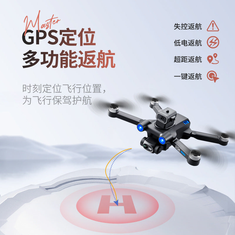 Cross-Border S136Uav GPS Positioning Brushless Motor HD Dual Camera Aerial Photography Obstacle Avoidance Remote Control Aircraft Drone