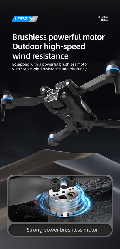 Cross-Border LF632Drone with screen control, optical flow positioning, quadcopter with brushless motor Remote Control Airplane Toy