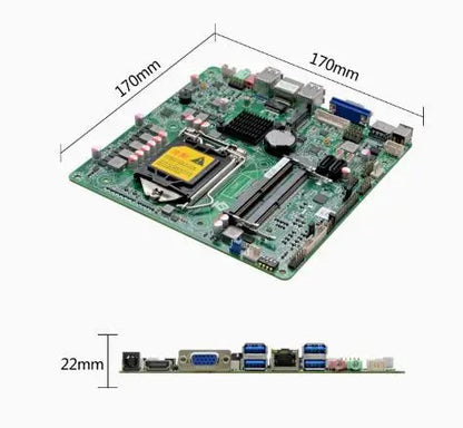 H410 Mini-ITX Motherboard 10th Core i3/i5/i7/i9 LGA1200 CPU IPC SBC Embedded Ultra-thin Mainboard with COM LAN DC12-19V EDP LVDS