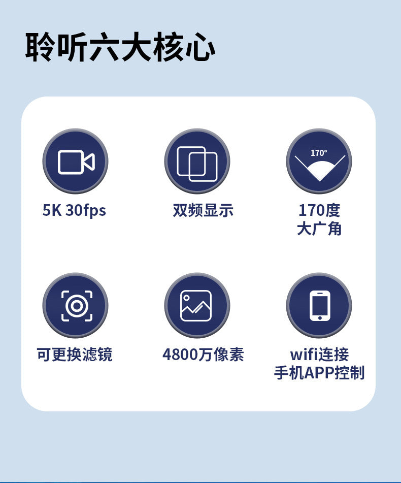 5k Action Camera Cross-border new sports camera Waterproof and anti-shake touch HD camera customization