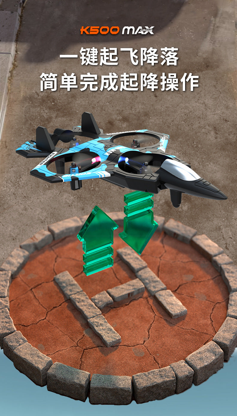 Cross-Border K500Max Fighter Four-Channel Suspension Four-Axis Drone Altitude Hold Roll Stunt Lighting Aircraft Low Price