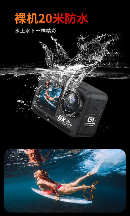 Cross-border new arrival6k Sports Camera Anti-Shake Bare Waterproof Outdoor Cycling Shooting Diving Fishing Sports Camera