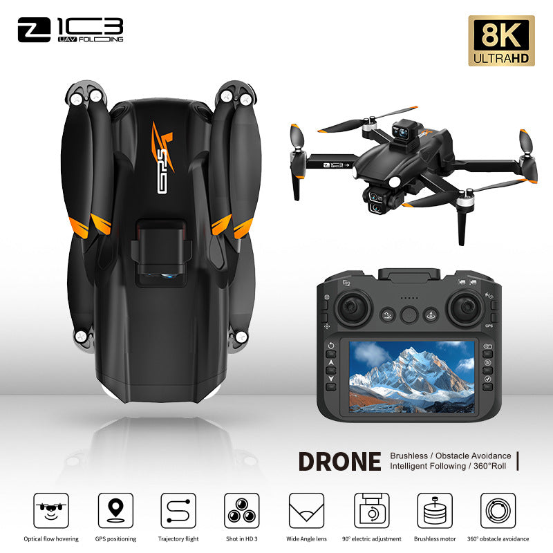 Cross-Border Z103Drone Remote Control Belt4.51-inch Screen Brushless Motor HD Aerial Photography GPS Positioning Remote Control Drone