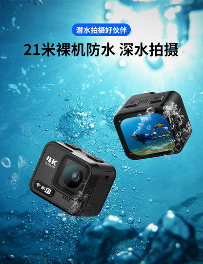 Cross-Border4KWIFI Waterproof Camera Diving Skiing Cycling Sports Anti-Shake Camera Waterproof Sports Camera